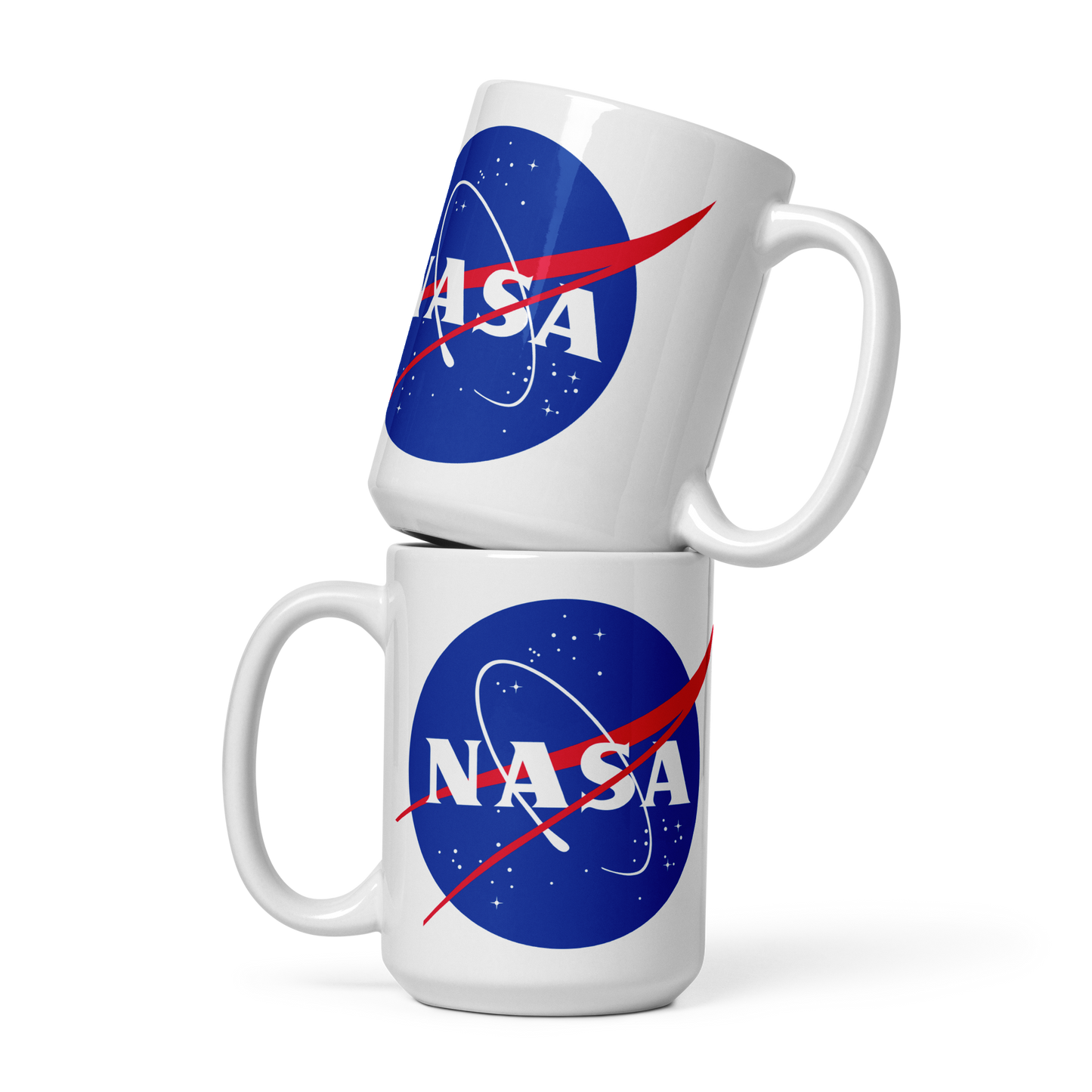 NASA White glossy mug