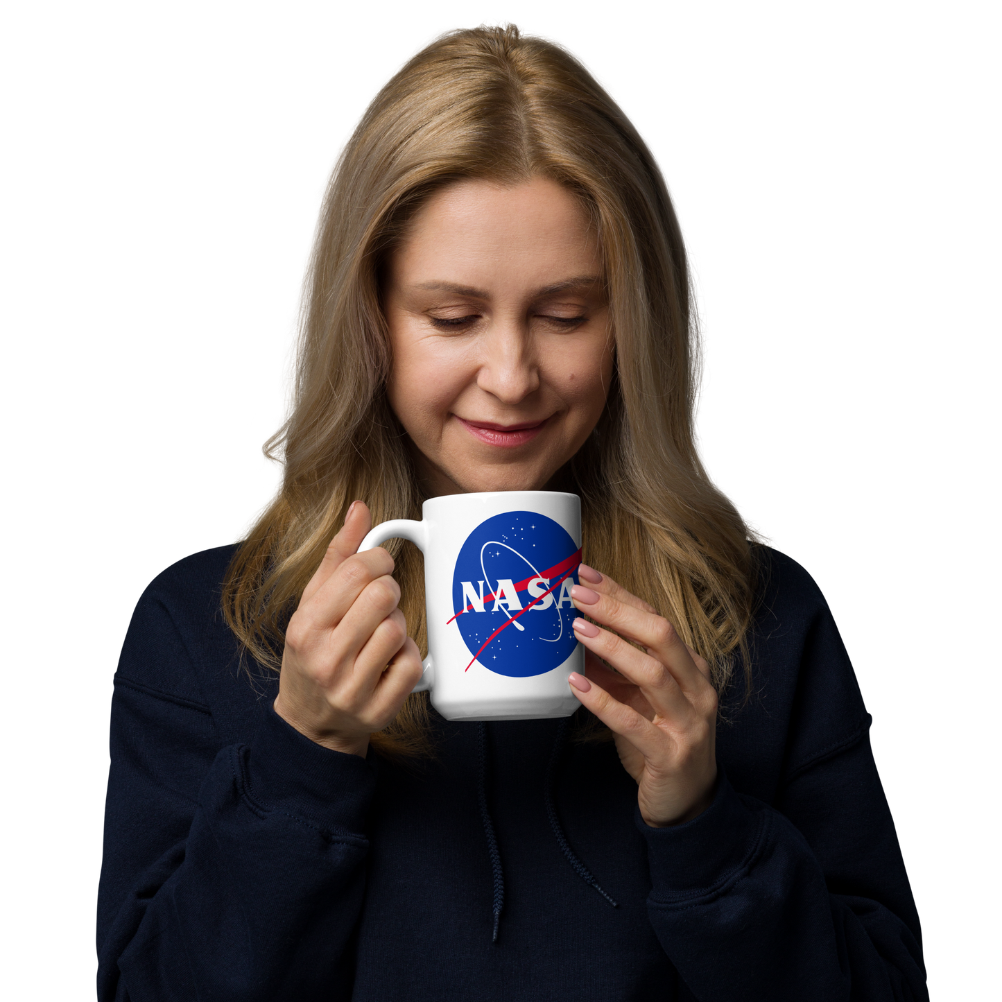 NASA White glossy mug