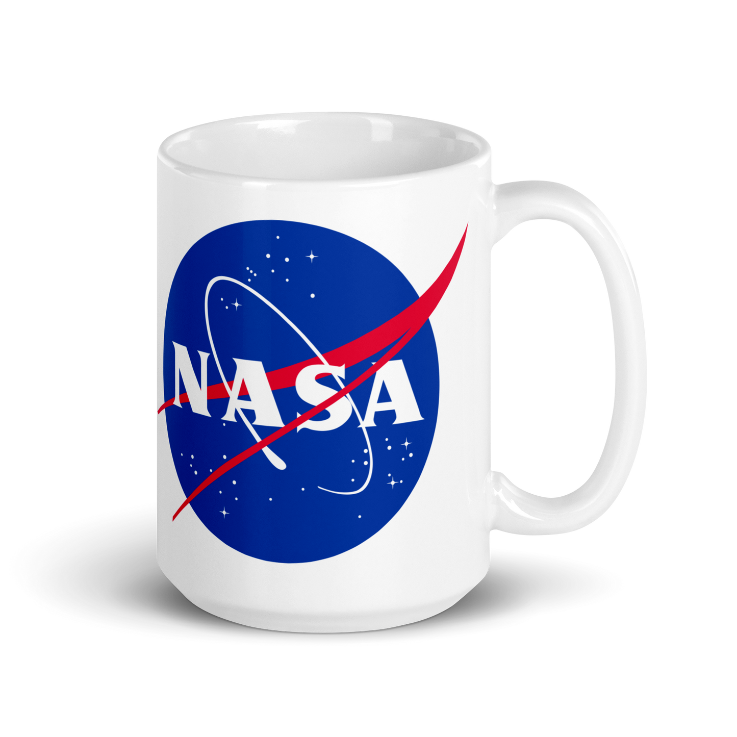 NASA White glossy mug